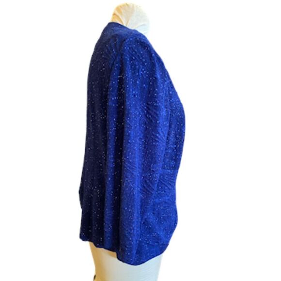 Alex Evenings 2-Piece Knit Tank/Jacket Blue Glitter Sparkle Plus Sz. 1X - Picture 5 of 11